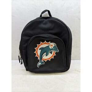 Miami Dolphins NFL Mini Backpack Black Embroidered Old Logo Bag Adjustable VTG